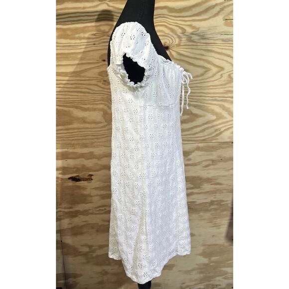 Aeropostale Milkmaid Babydoll Y2K Mini Dress White Size L Coquette Feminine - Picture 5 of 11